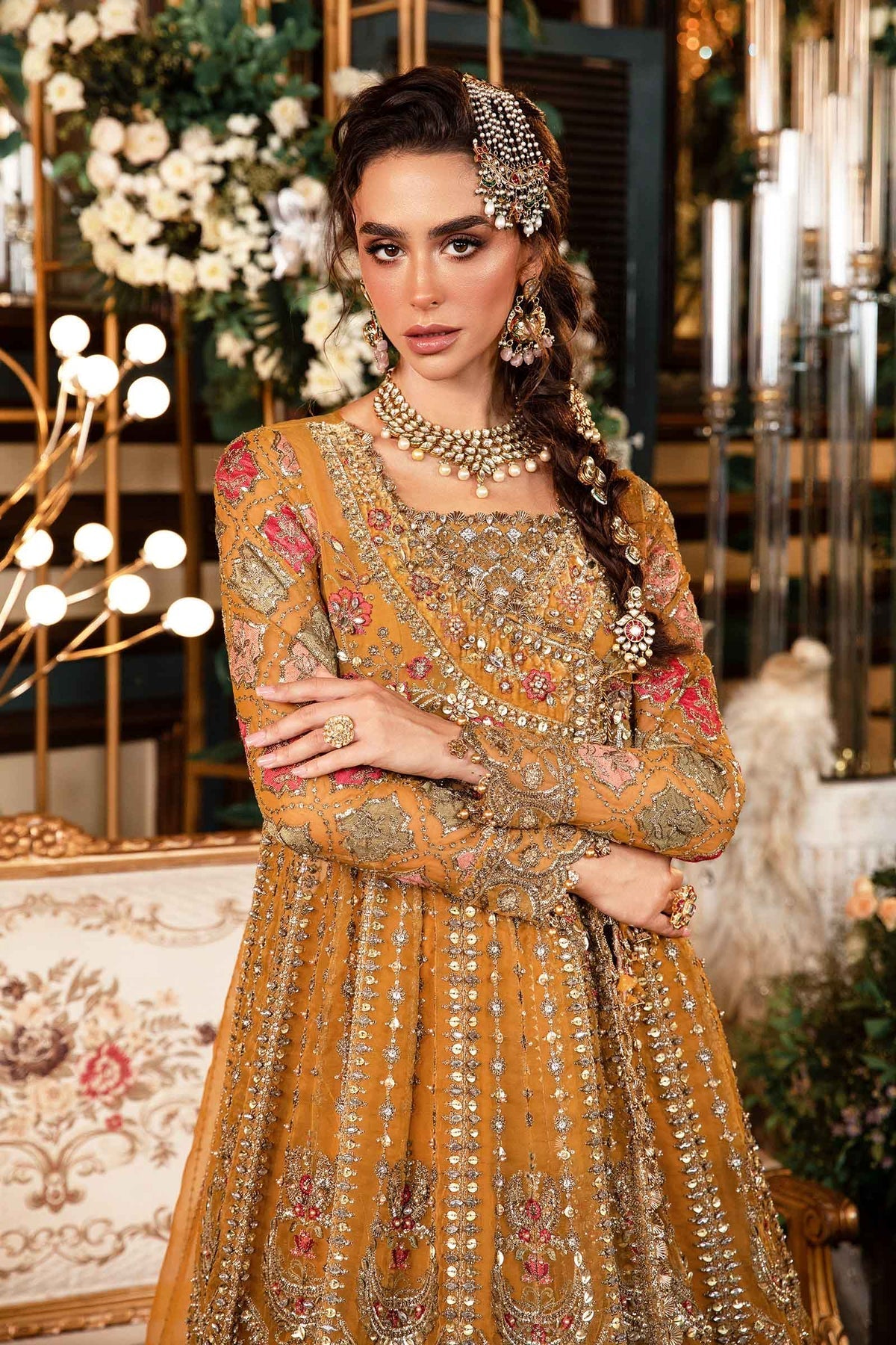 3 Piece Unstitched Embroidered Organza Suit | BD-2907