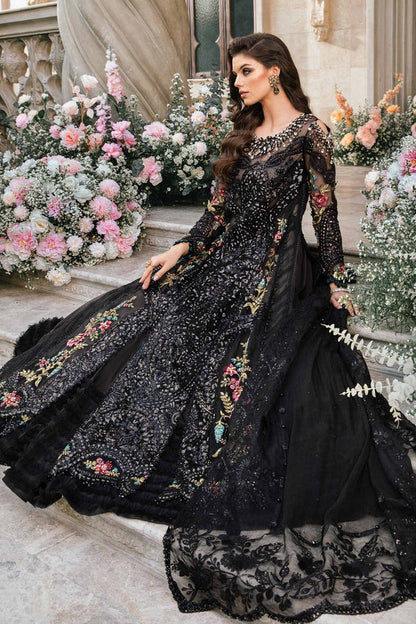 3 Piece Unstitched Embroidered Suit | BD-2802 Black