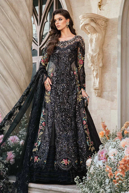 3 Piece Unstitched Embroidered Suit | BD-2802 Black