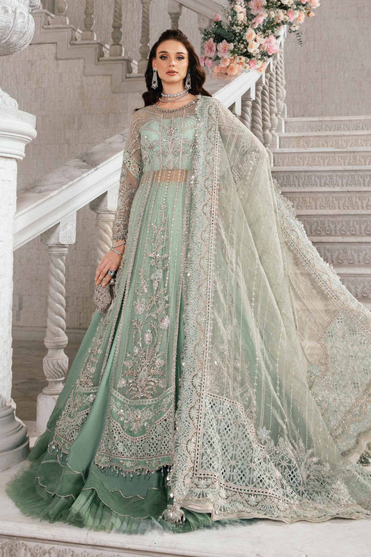 3 Piece Unstitched Embroidered Suit | BD-2803 Aqua