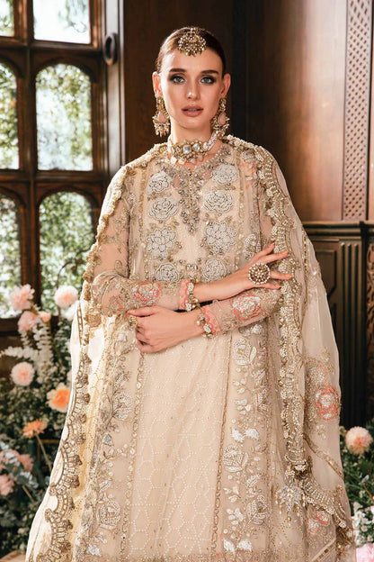 3 Piece Unstitched Embroidered Suit | BD-2805 Ivory