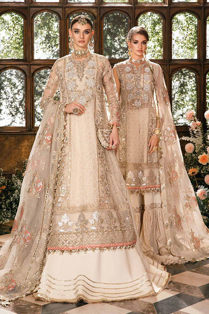 3 Piece Unstitched Embroidered Suit | BD-2805 Ivory