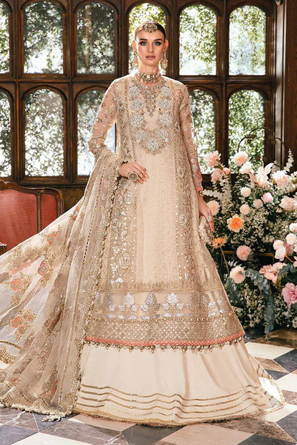 3 Piece Unstitched Embroidered Suit | BD-2805 Ivory