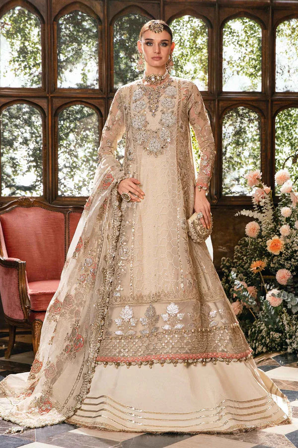 3 Piece Unstitched Embroidered Suit | BD-2805 Ivory