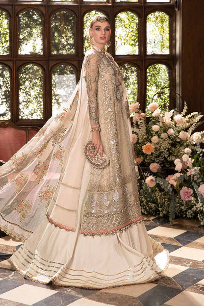 3 Piece Unstitched Embroidered Suit | BD-2805 Ivory